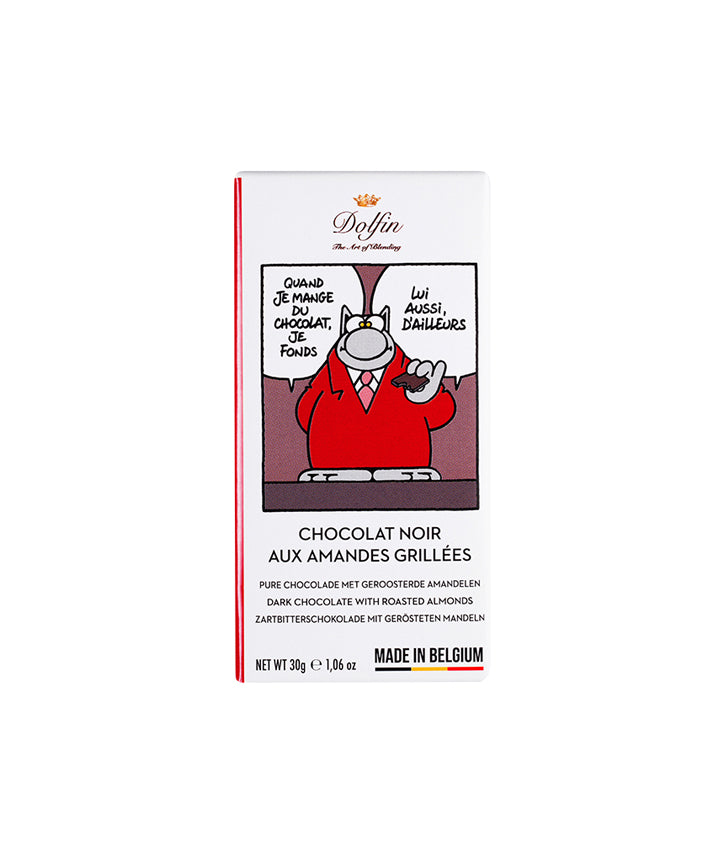 Petite tablette de chocolat noir 60% et amandes grillées