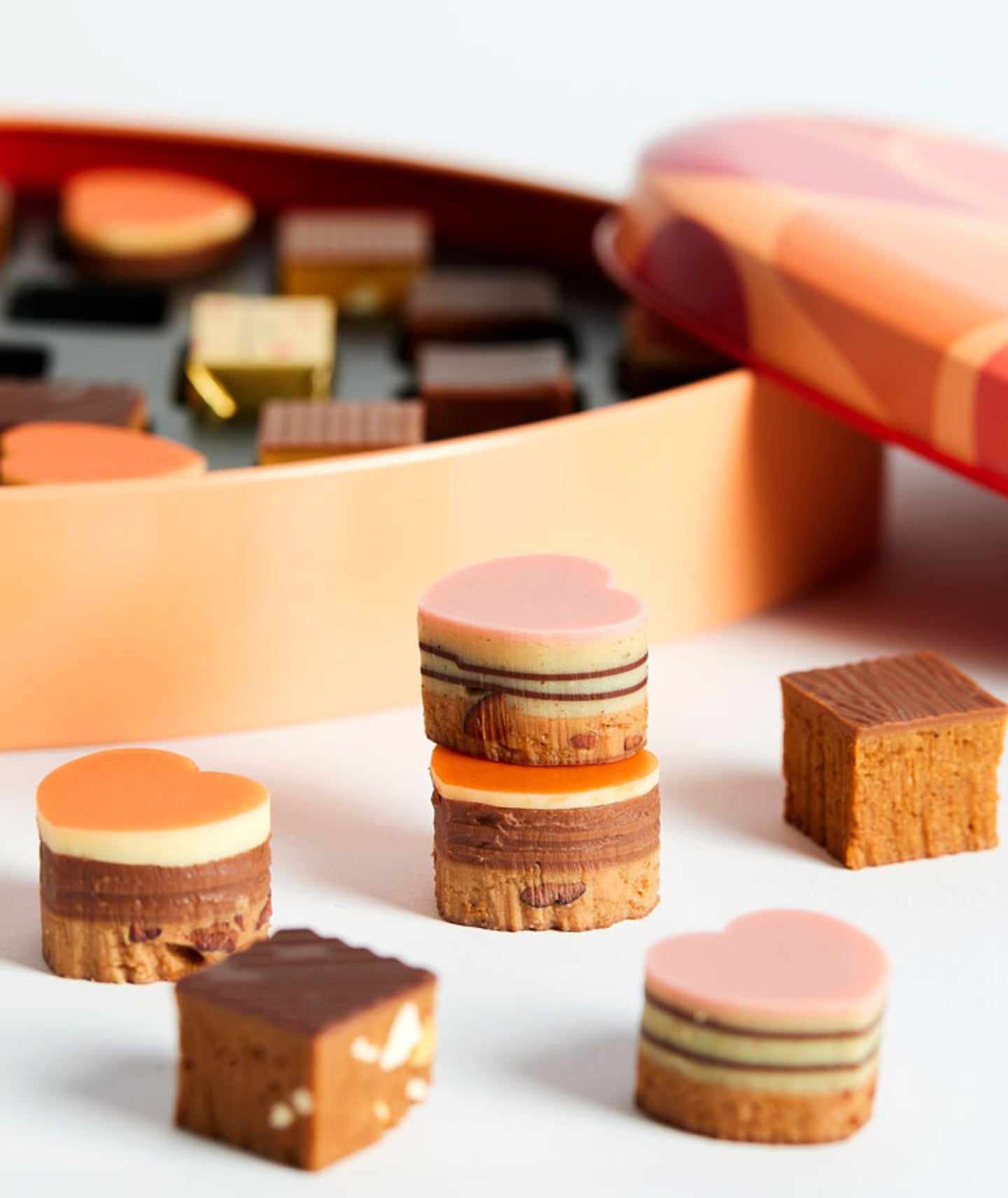 Coffret cœur en métal - 15 chocolats