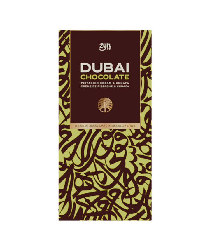 Tablette Dubaï chocolat noir fourée à la pistache