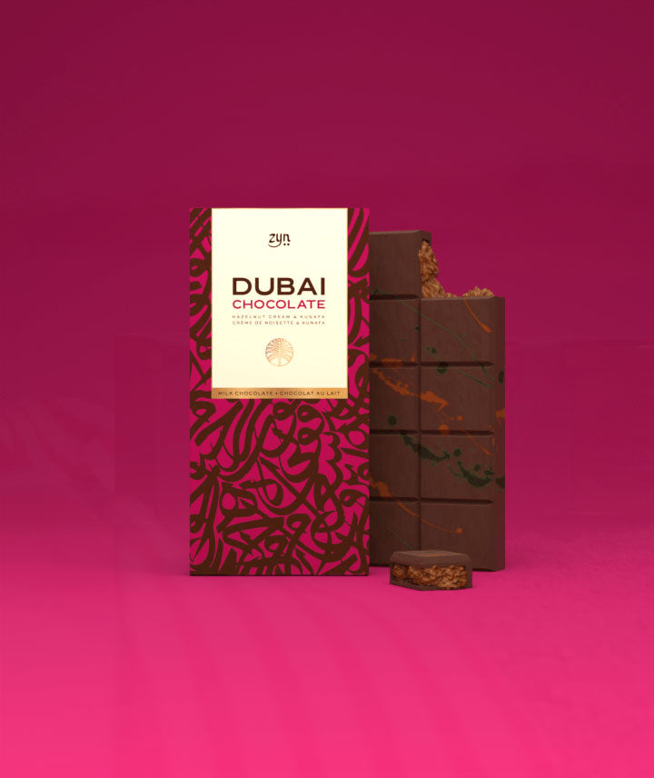Tablette Dubaï chocolat au lait fourée à la noisette