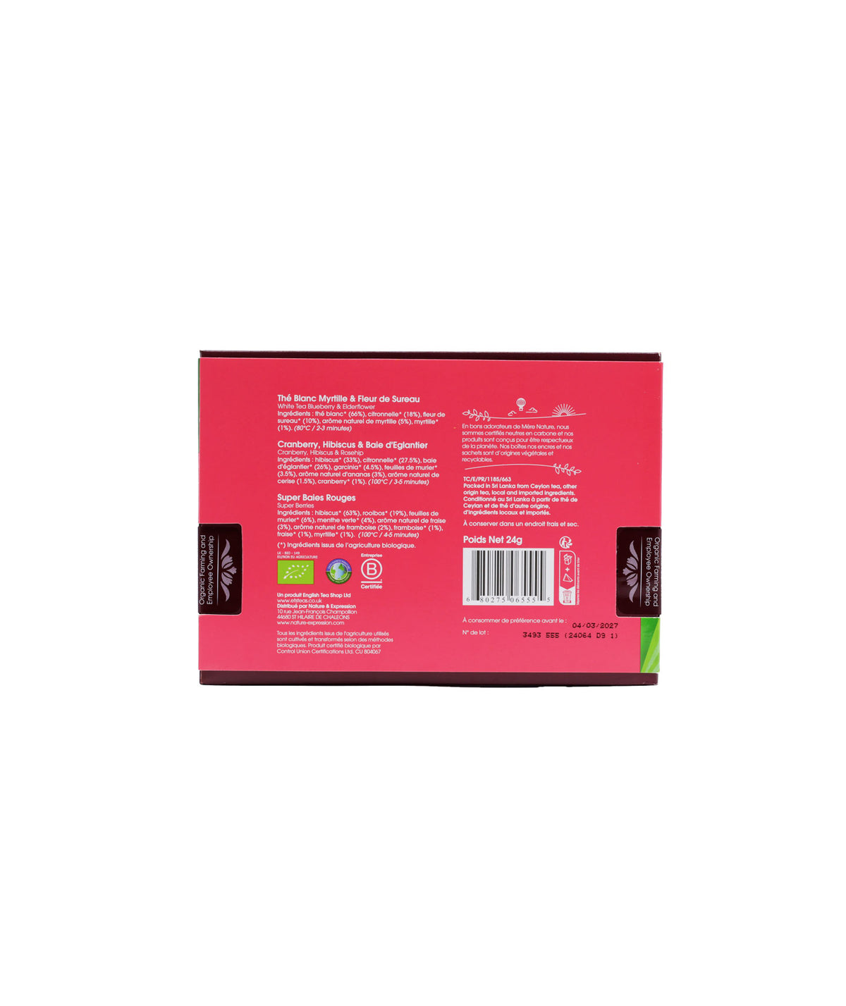 Coffret Prismes "Je t'aime" bio - 12 sachets