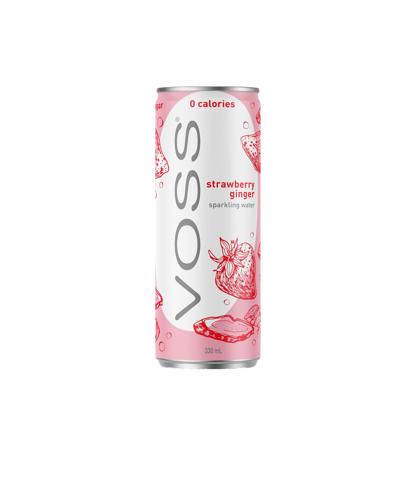 Canette Voss - Eau gazeuse fraise