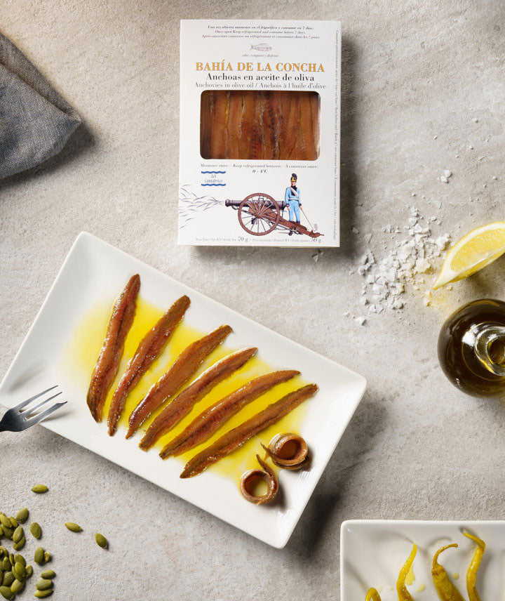 Anchois de la mer Cantabrique à l’huile d’olive