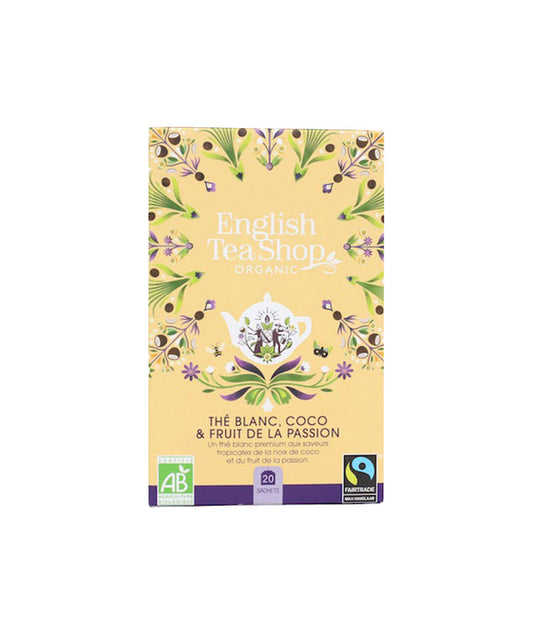Thé blanc coco et fruit de la passion bio - 20 sachets