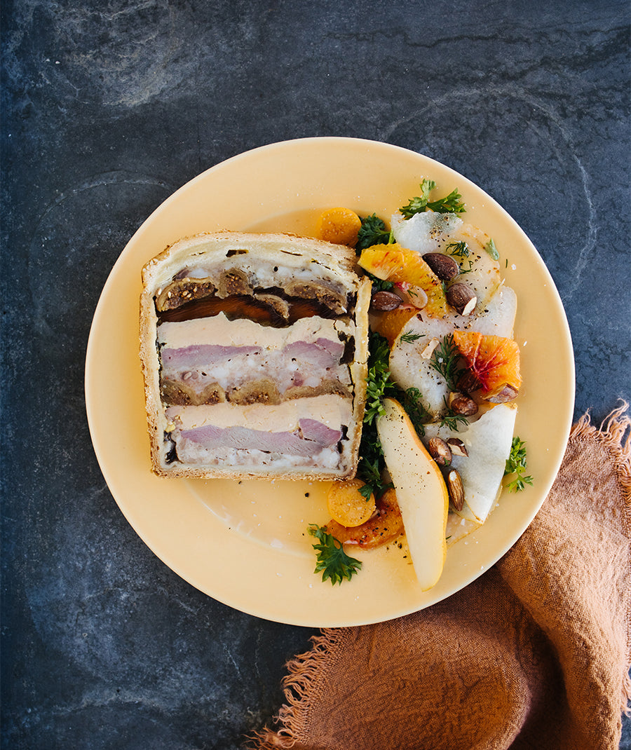 Pâté en croûte canard figues et foie gras