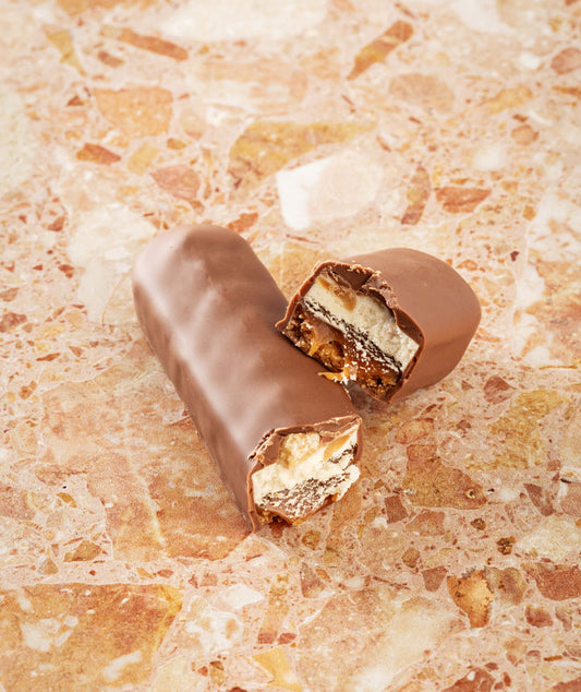 Barre caramel nougat cacahuète