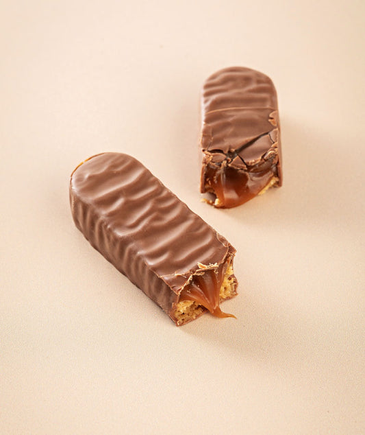 Barre caramel biscuit chocolat au lait