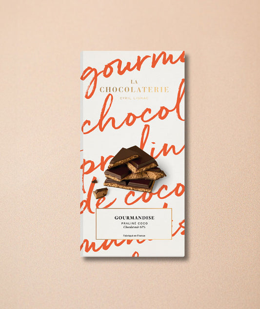 Tablette gourmande praliné coco