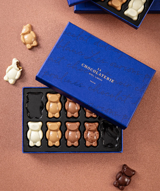 Boite 10 mini-oursons praliné