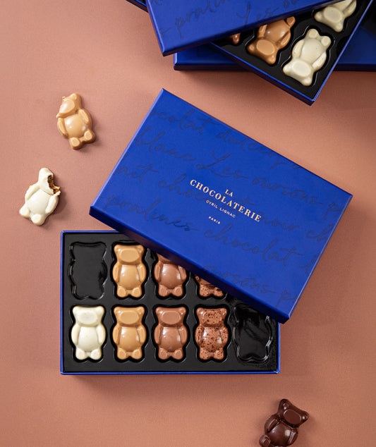 Boite 10 oursons praliné