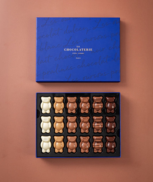 Boite 20 oursons praliné