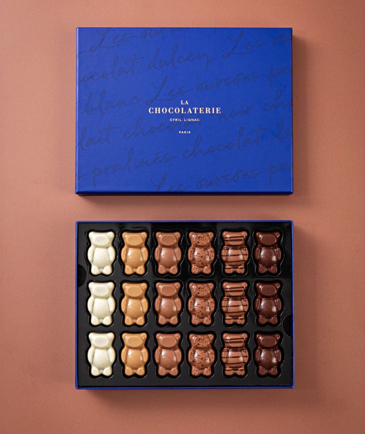 Boite 36 oursons praliné