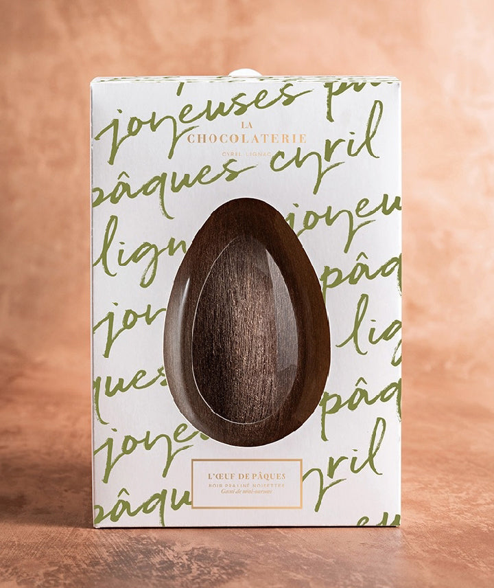 Oeuf chocolat noir de Pâques