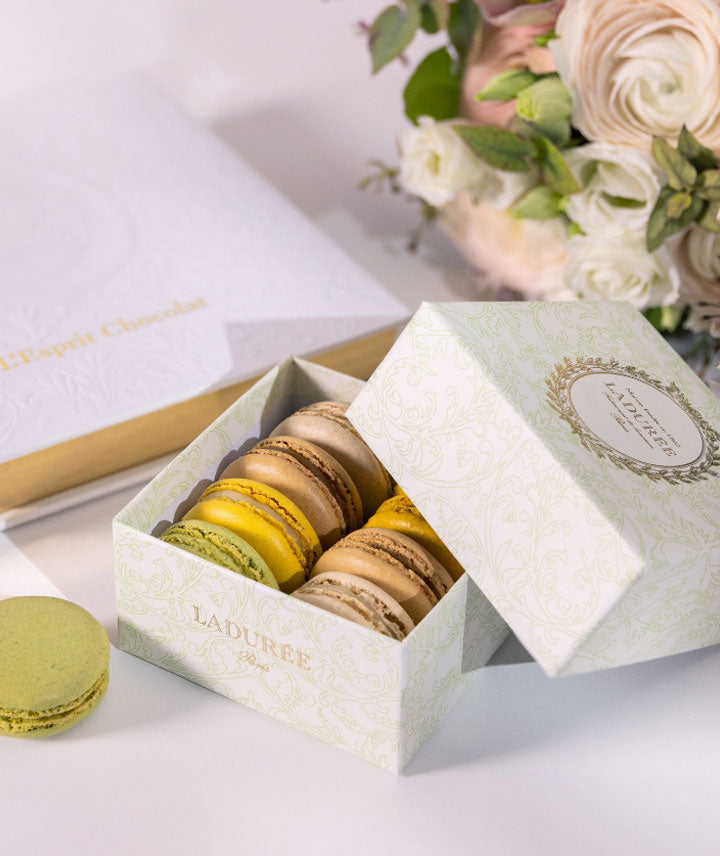 Coffret de 8 macarons "Arabesque" vert