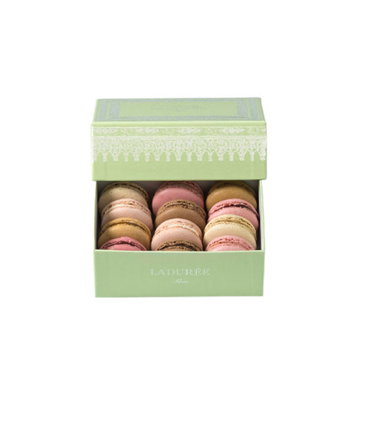 Coffret de 12 macarons "Napoléon III" vert