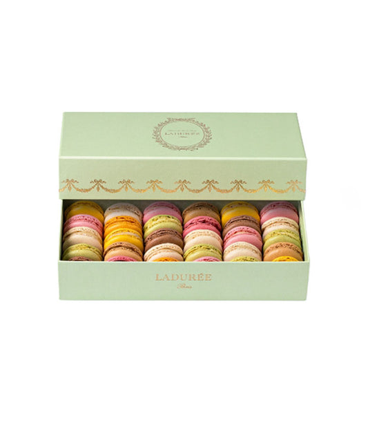 Coffret de 30 macarons "Prestige" vert