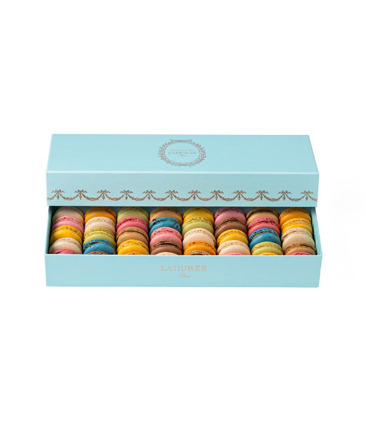 Coffret de 40 macarons "Prestige" bleu