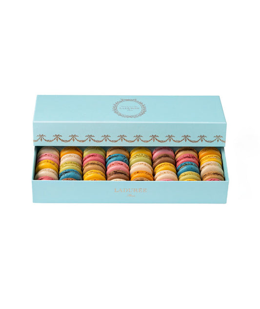 Coffret de 40 macarons "Prestige" bleu