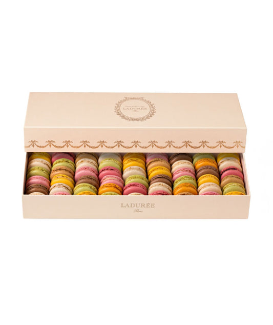Coffret de 54 macarons "Prestige" pêche