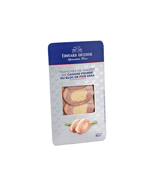 Tranches de magret fourré au foie gras