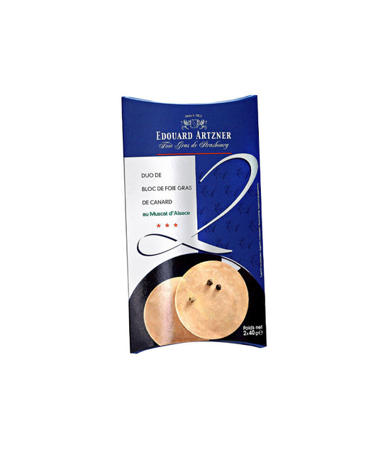Bloc foie gras de canard au muscat duo - 2x40g
