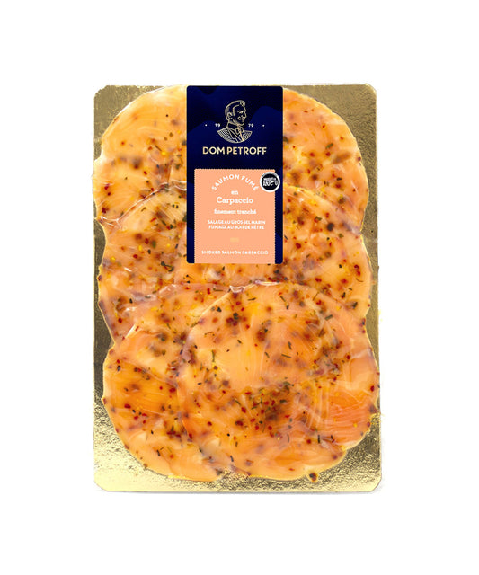 Saumon fumé en carpaccio