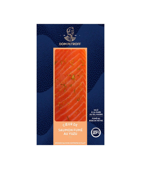 Cœur de saumon fumé au Yuzu