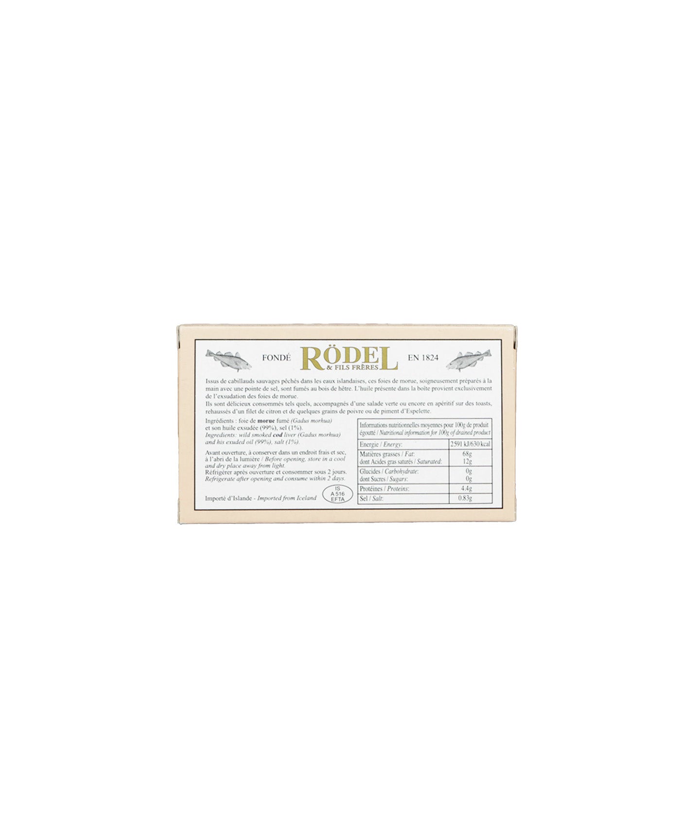 Foie de morue fumé au bois de hêtre