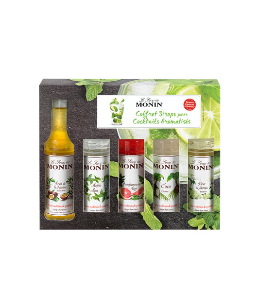 Coffret de 5 sirops pour cocktails aromatisés