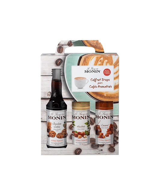 Coffret de 3 sirops pour cafés aromatisés