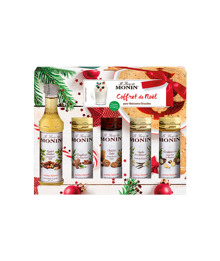 Coffret de 5 sirops pour boissons chaudes Noël