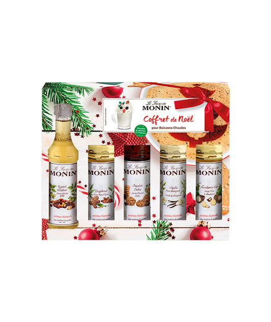 Coffret de 5 sirops pour boissons chaudes Noël