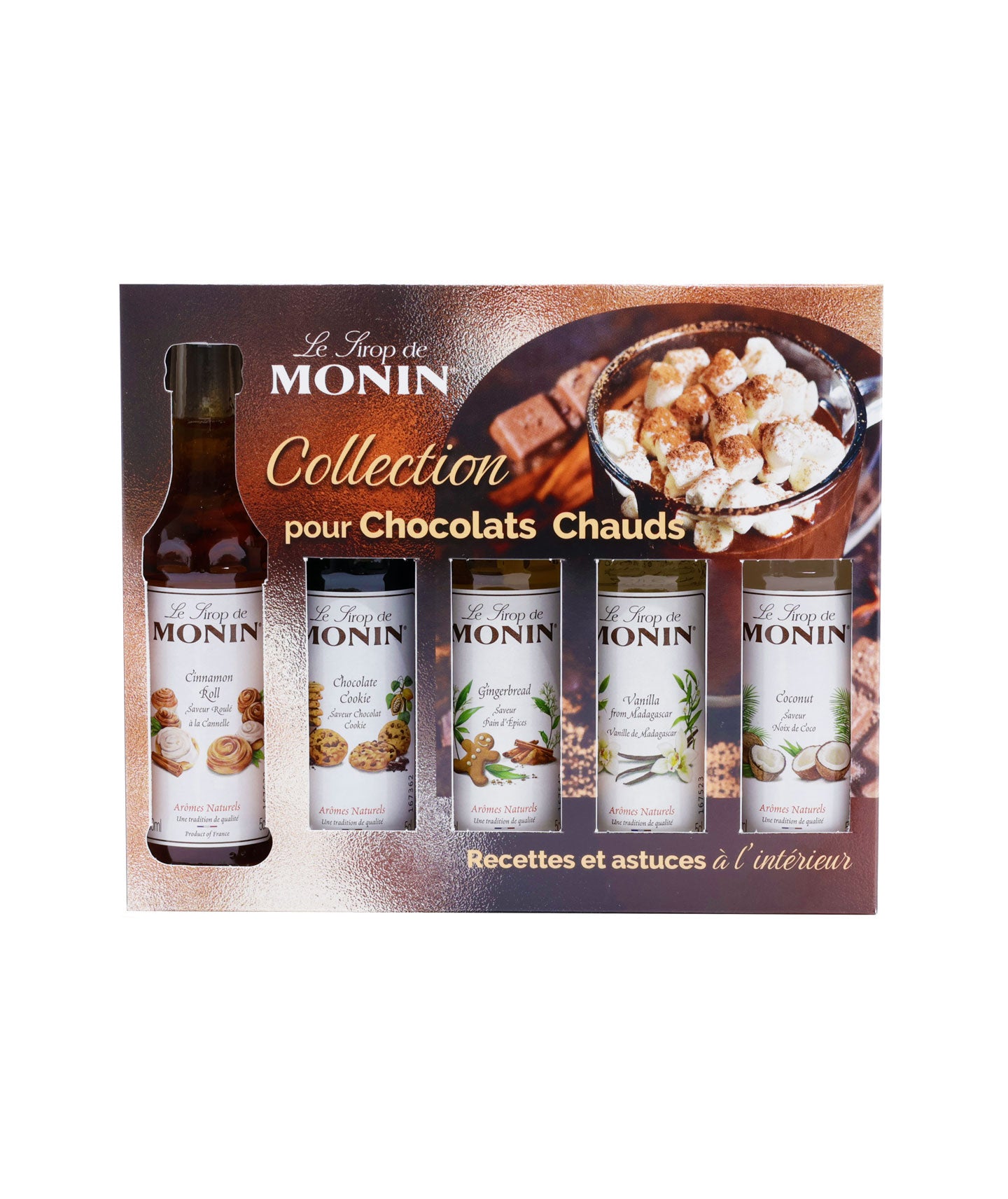 Coffret de 5 sirops pour chocolat chaud aromatisés