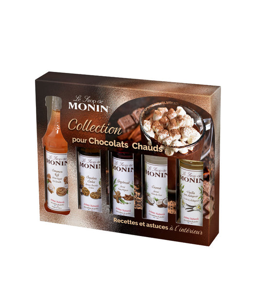 Coffret de 5 sirops pour chocolat chaud aromatisés