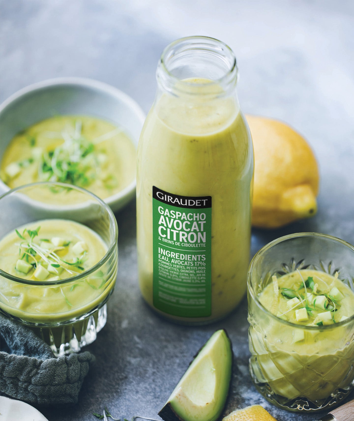 Gaspacho avocat et citron