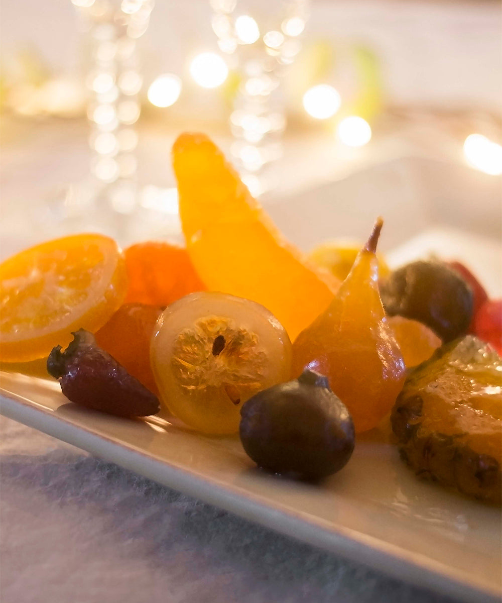 Assortiment fruits glacés