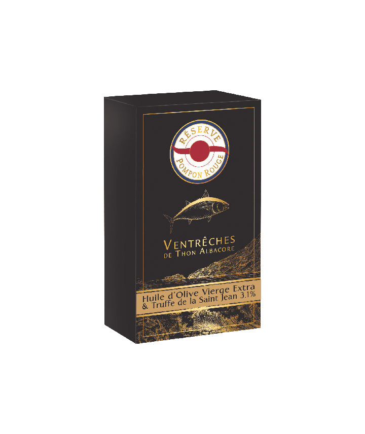 Ventrèches de thon à l'huile d'olive vierge extra et truffe de la Saint Jean 3,1%