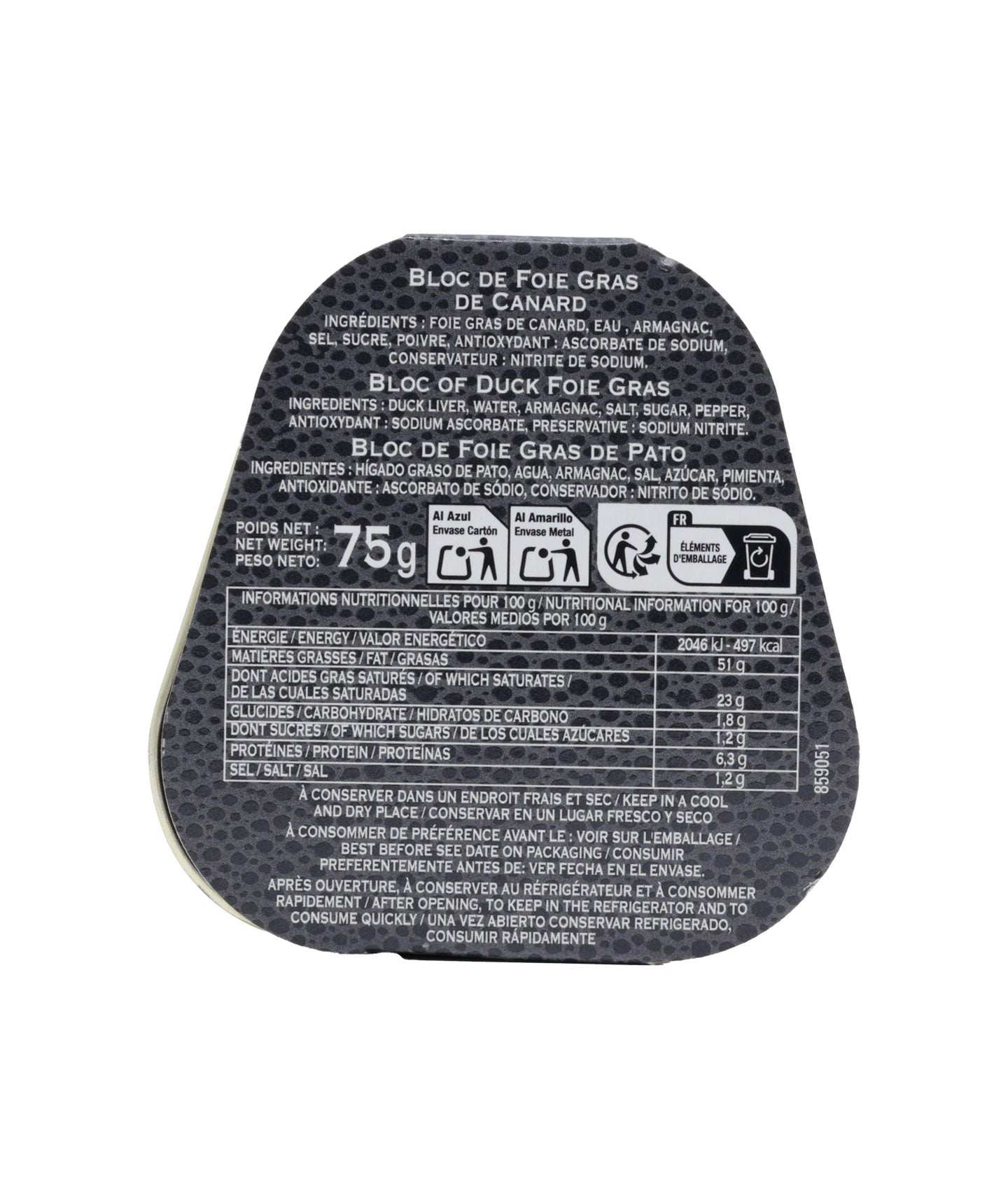 Bloc de foie gras de canard - 75g