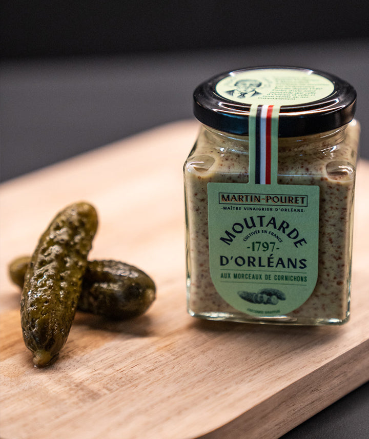Moutarde d’Orléans aux morceaux de cornichons croquants