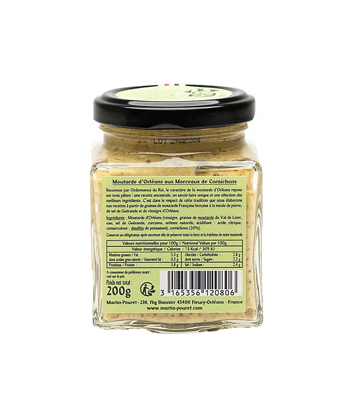 Moutarde d’Orléans aux morceaux de cornichons croquants