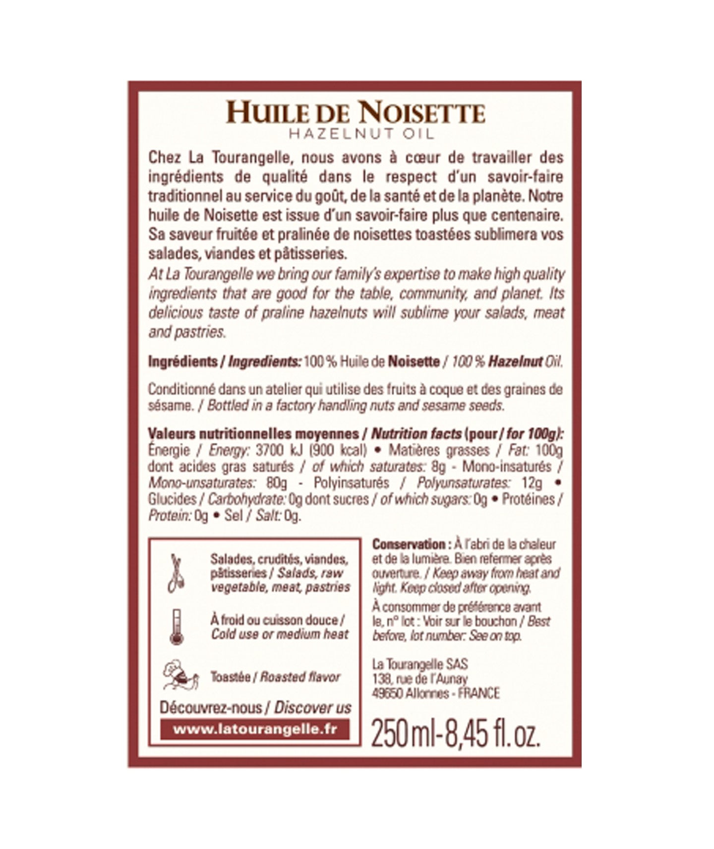 Trio Noix Noisette Sésame 3x250ml