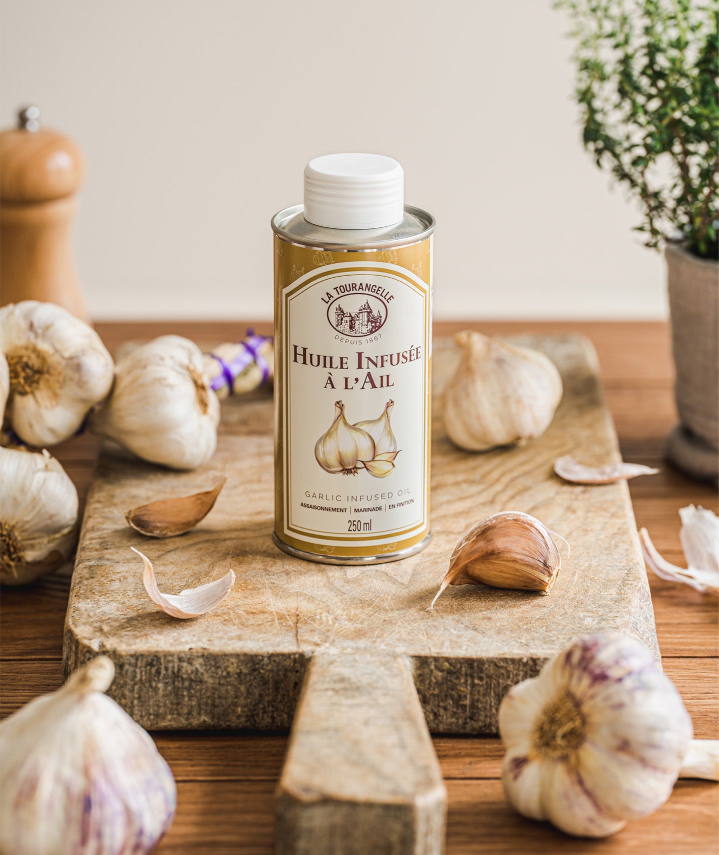 Huile infusée à l'ail - 250ml