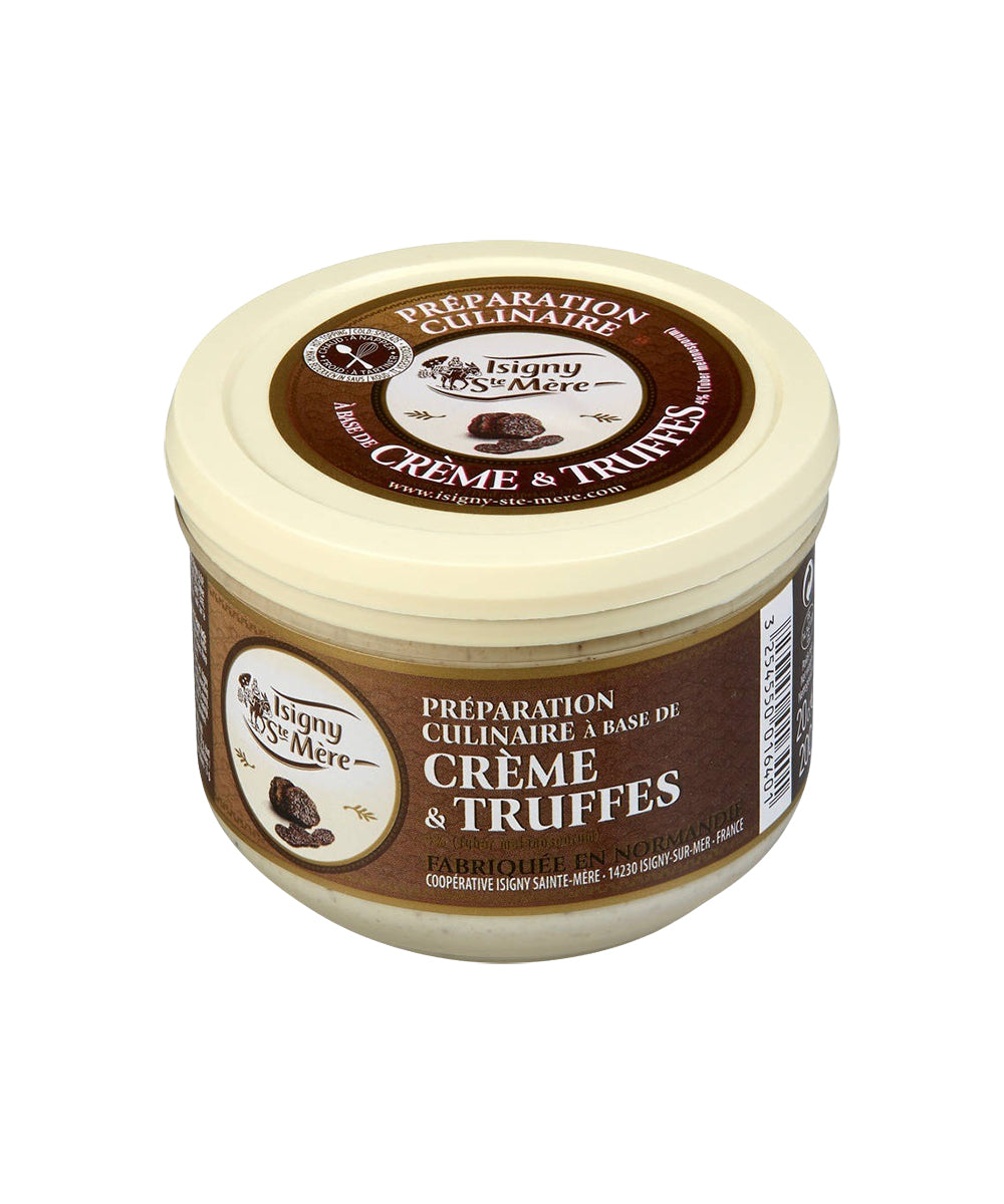 Préparation culinaire à base de crème et truffes - Pot en verre