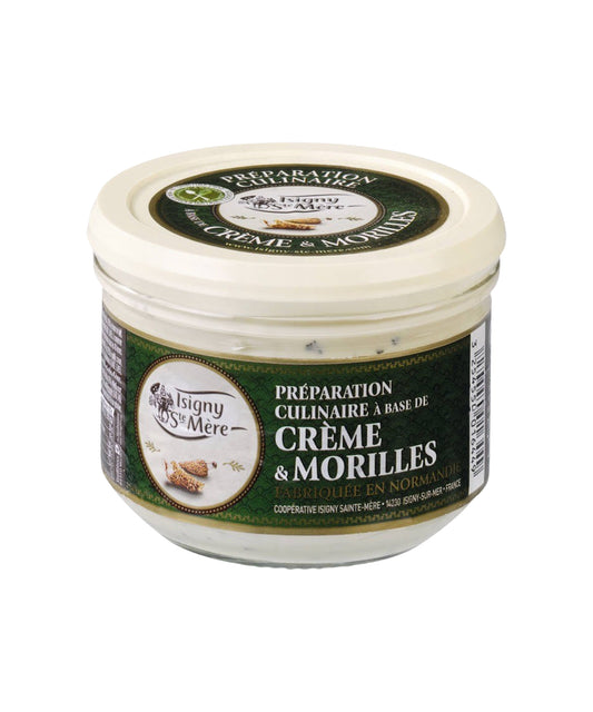 Préparation culinaire à base de crème et morilles - Pot en verre