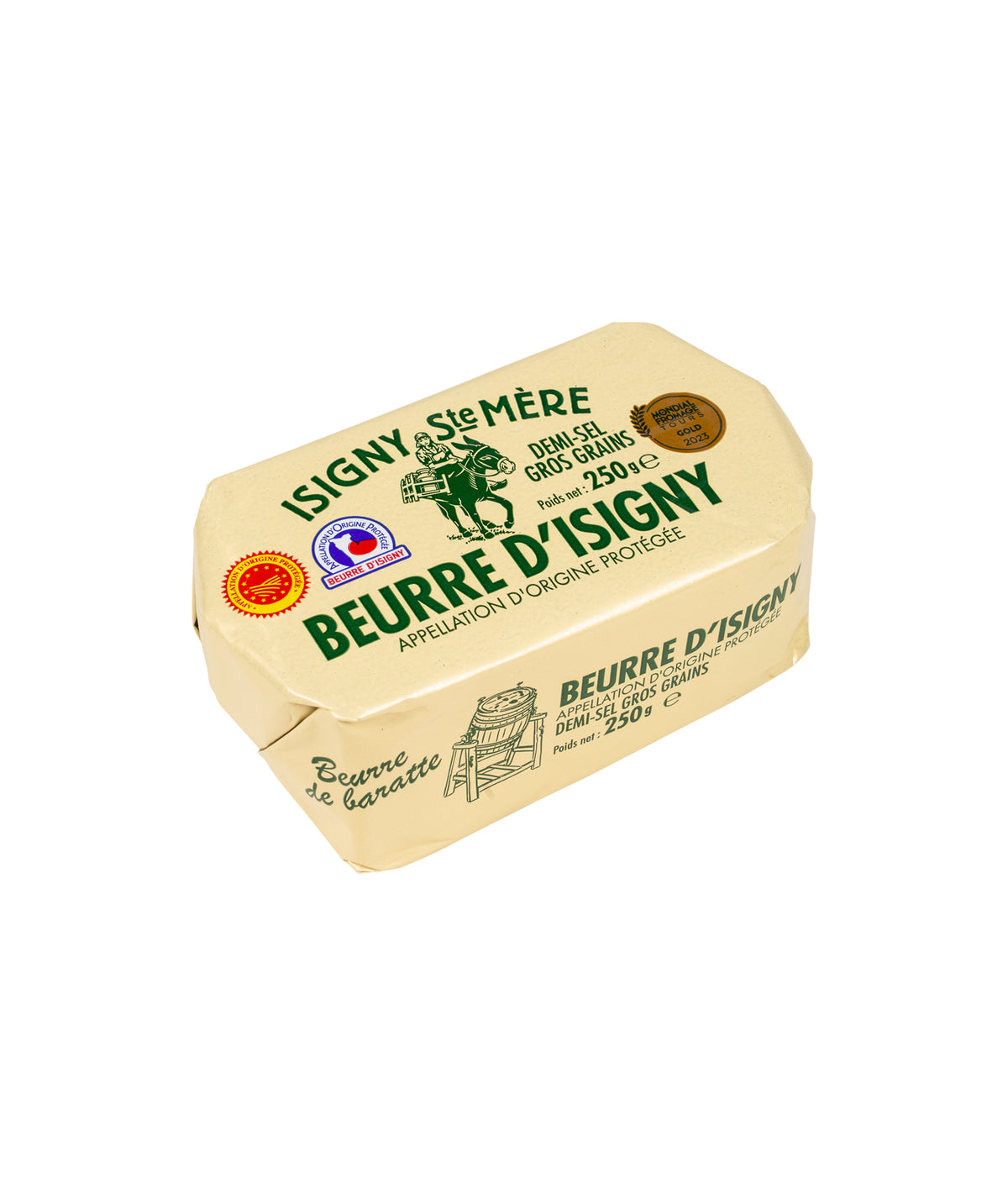 Beurre d'Isigny AOP demi-sel crémier