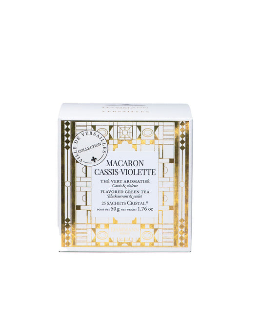 Thé vert Macaron cassis violette - 25 sachets
