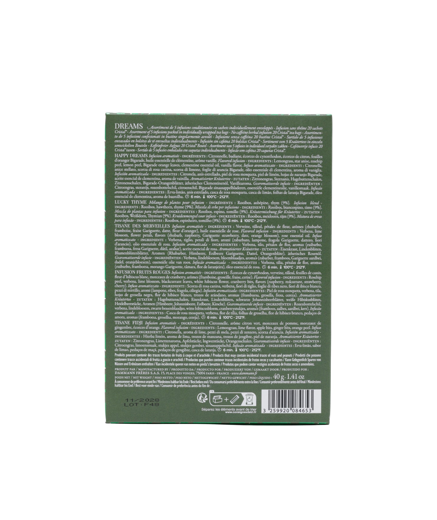 Coffret "Dreams" assortiment d'infusions - 20 sachets
