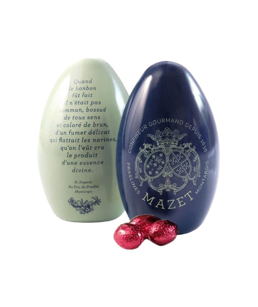 Œuf métal oeuf chocolat praliné