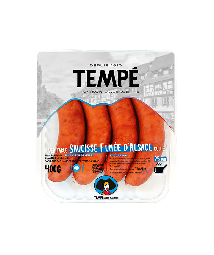 Saucisse fumée d'Alsace cuite supérieure