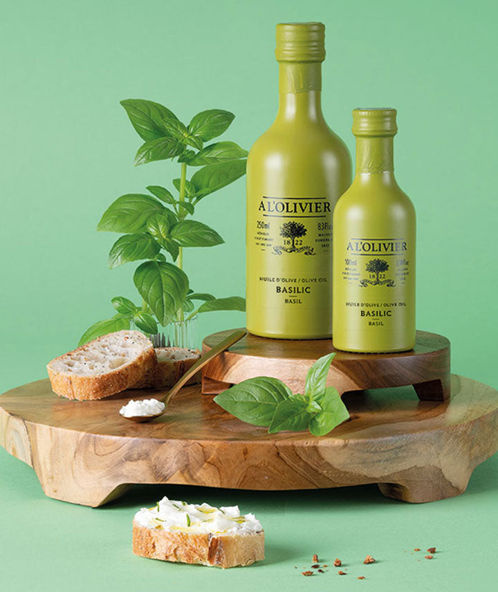 Huile d'olive basilic en grès Réplica